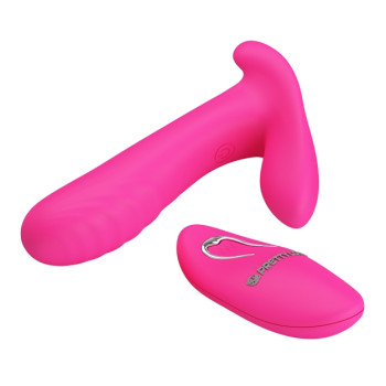 Вибробабочка с стимулятором клитора PRETTY LOVE - Remote Control Massager, BI-014850W-1
