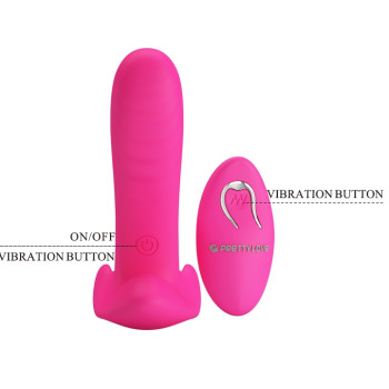 Вибробабочка с стимулятором клитора PRETTY LOVE - Remote Control Massager, BI-014850W-1