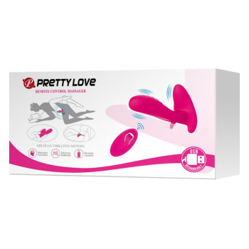 Вибробабочка с стимулятором клитора PRETTY LOVE - Remote Control Massager, BI-014850W-1