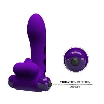 Клиторальный стимулятор на палец Pretty Love - Orlando Finger Violet, BI-014836-1