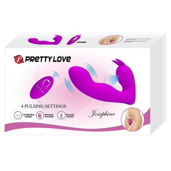 Мультифункціональний вібростимулятор на пульті управління Pretty Love Josephine Violet, BI - 014843W