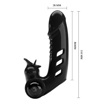 Клиторальный стимулятор на палец Pretty Love - Corbin Finger Black, BI-014859