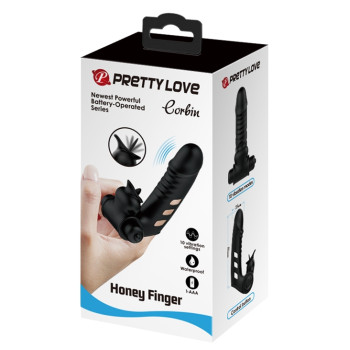 Клиторальный стимулятор на палец Pretty Love - Corbin Finger Black, BI-014859