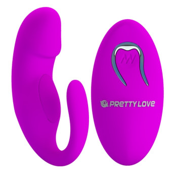 Вібратор для пар Pretty Love – 12 vibration functions, wireless remote control, BI-014482W