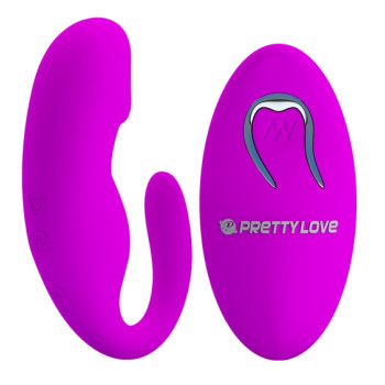 Вібратор для пар Pretty Love – 12 vibration functions, wireless remote control, BI-014482W