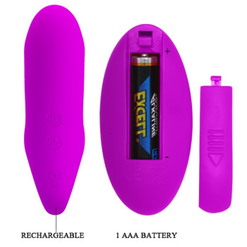 Вібратор для пар Pretty Love – 12 vibration functions, wireless remote control, BI-014482W