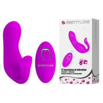 Вібратор для пар Pretty Love – 12 vibration functions, wireless remote control, BI-014484W