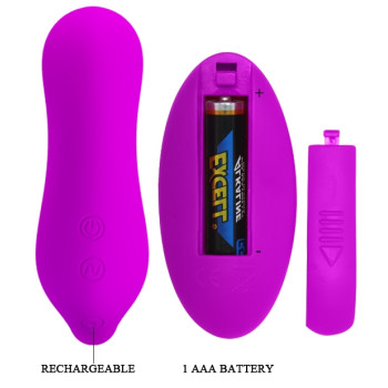 Вібратор для пар Pretty Love – 12 vibration functions, wireless remote control, BI-014484W