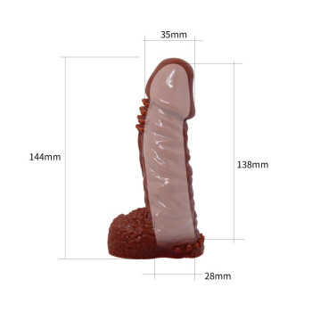 Насадка - презерватив BI-016009-0102S ( телесная )
