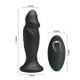 Анальний стимулятор з вібрацією і пультом ДУ-MR PLAY Super Power, BI - 040085W-MR