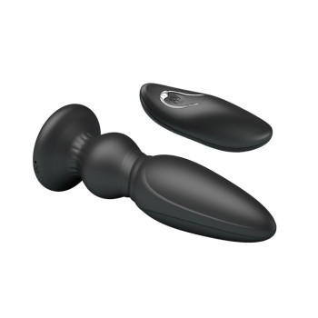 Анальний стимулятор з вібрацією і пультом ДУ-MR PLAY Super Power, BI - 040086W-MR