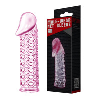Подовжуюча насадка-презерватив Male-wear net sleeve, BI - 026200