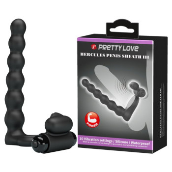 Насадка для анального сексу з вібрацією PRETTY LOVE-Hercules Penis Sheath III, BI-210218