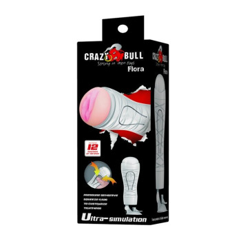 Мастурбатор попка з вібрацією Crazy Bull-FLORA, BM - 00900T48Z-1
