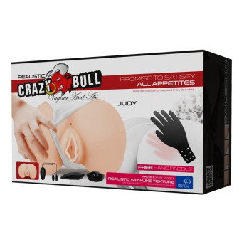 Мастурбатор Вагіна і анус з подвійною вібрацією CRAZY BULL-Judy Vibrating, BM - 009095Z-1