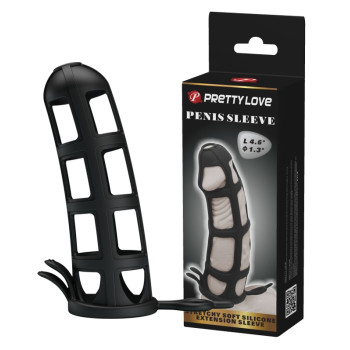 Стимулююча ажурна насадка Penis Sleeve, BI-026235