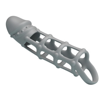 Ажурна насадка Penis Sleeve With Ball Strap, BI-026234.