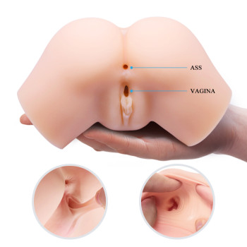 Мастурбатор с двойной вибрацией и двумя входами Crazy Bull - Samantha Dual Vagina and Anal, BM-00900T71ZK