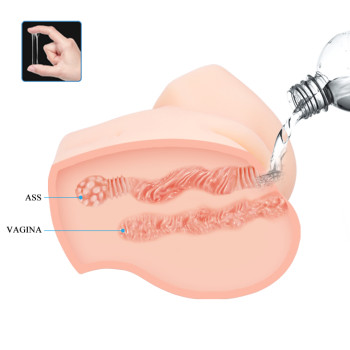 Мастурбатор с двойной вибрацией и двумя входами Crazy Bull - Samantha Dual Vagina and Anal, BM-00900T71ZK