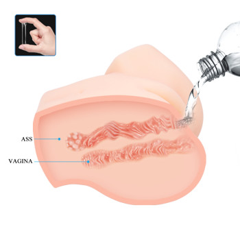 Мастурбатор с двойной вибрацией и двумя входами Crazy Bull - Veronica Dual Vagina and Anal, BM-00900T72ZK