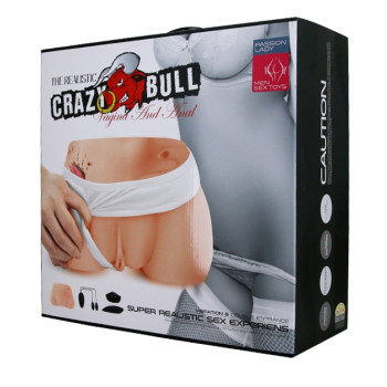 Мастурбатор вагина и анус с двойной вибрацией CRAZY BULL Vagina and Anal, BM-009039Z-1