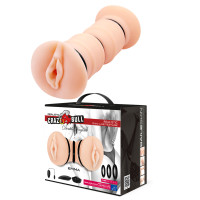 Мастурбатор-Вагіна з двома входами і вібрацією CRAZY BULL-EMMA Double Vagina, BM - 009148ZH