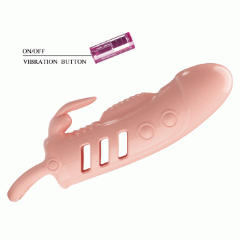 Подовжуюча насадка з вібростимуляцією (на 2,5 см) PRETTY LOVE - PENIS SLEEVE Sloane, BI-026243