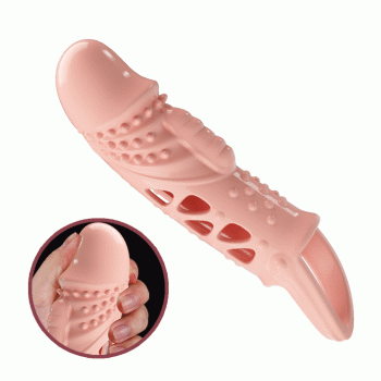 Подовжуюча насадка з вібростимуляцією (на 2,5 см) PRETTY LOVE - PENIS SLEEVE Cecelia, BI-026242