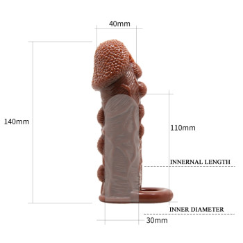Насадка - презерватив Brave Man, BI-016012 ( коричневая )