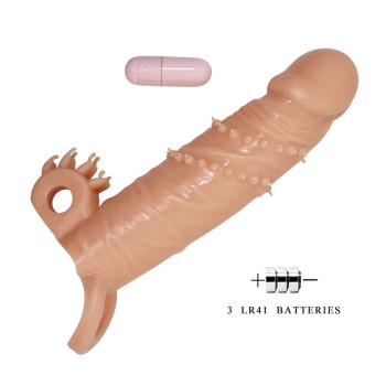 Подовжуюча насадка з вібростимуляцією (на 4 см) PRETTY LOVE - PENIS SLEEVE Connor, BI-026245