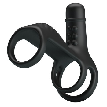 Насадка з вібрацією Pretty Love - VIBRATING PENIS SLING, 10 vibration functions, BI-210276