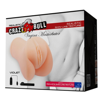 Мастурбатор-вагіна Crazy Bull - Violet realistic vagina vibration, BM-009145