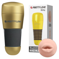 Мастурбатор ротик з вібрацією PRETTY LOVE - Kitty, BM-00900T49NNJ-2