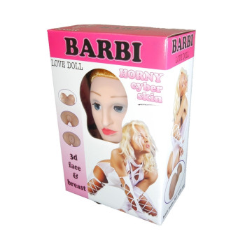 Надувна лялька "BARBI-3D" із вставкою з кібершкіри та вібростимуляцією. BS2600021