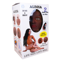 Надувная кукла " ALECIA 3D " с вставкой из киберкожи и вибростимуляцией. BS5900002