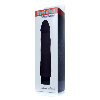 Вибратор Boss Series - Real Skin Black, ( длина 22 см, диаметр 4 см ) BS6700072