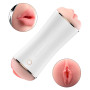 Мастурбатор із двома входами та вібростимуляцією BOSS Vibrating Masturbation Cup USB 10 function + Interactive Function, BS6300019