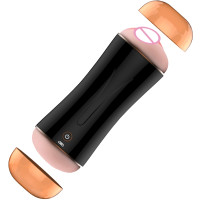 Мастурбатор з двома входами та вібростимуляцією BOSS Vibrating Masturbation Cup USB 10 function + Interactive Function, BS6300030