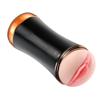 Мастурбатор з двома входами та вібростимуляцією BOSS Vibrating Masturbation Cup USB 10 function + Interactive Function, BS6300030