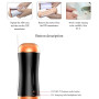 Мастурбатор з двома входами та вібростимуляцією BOSS Vibrating Masturbation Cup USB 10 function + Interactive Function, BS6300030