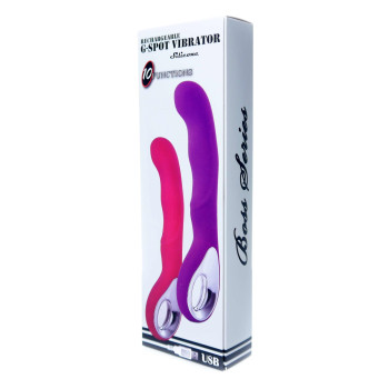 Вибромассажер для точки G Boss Series - Wibrator G-spot 10 functions USB Pink, BS2200054