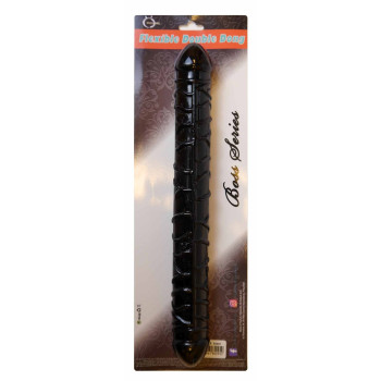Подвійний фалоімітатор Boss Series: Flexible Double Dong Black, BS6700089