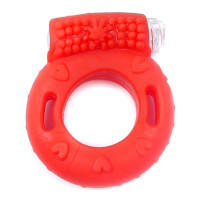 Эрекционное вибро кольцо BOSS Vibrating Cock Ring Red, BS6700041