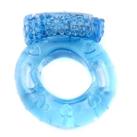 Эрекционное вибро кольцо BOSS Vibrating Cock Ring Blue, BS6700040