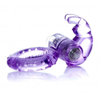 Ерекційне вібро кільце BOSS Rabbit Vibro Cock Ring Purple, BS6700048