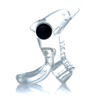 Эрекционное вибро кольцо BOSS - Dolphin Vibro CockRing Clear, BS6700050