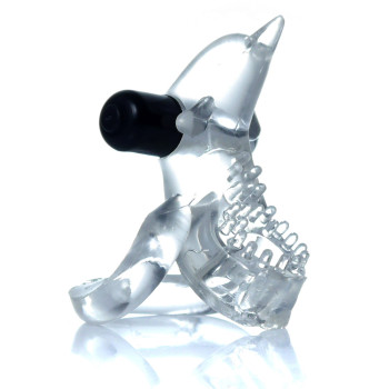 Эрекционное вибро кольцо BOSS - Dolphin Vibro CockRing Clear, BS6700050