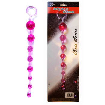 Анальные бусы BOSS - Jelly Anal 10 Beads Pink, BS6700084