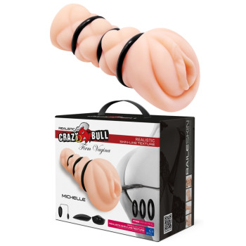 Мастурбатор із вібрацією CRAZY BULL - MICHELLE Vagina Vibration, BM-009153ZH