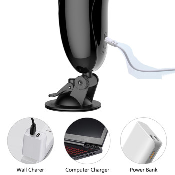 Мастурбатор з вібростимуляцією FOXSHOW Vibrating Masturbation Cup USB 7 + Interactive Function, BS6300033